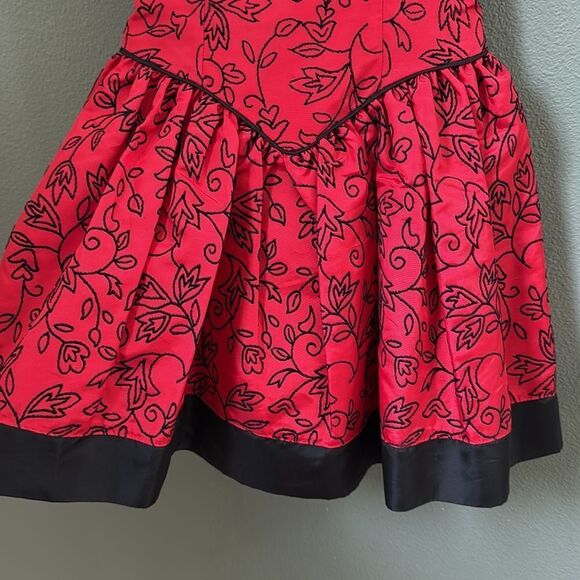 Vintage Girls Bow Poof Sleeve Fancy Dress Sz 8 - Picture 3 of 9